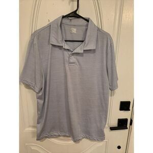 Lot Of 2 32 Degrees Cool  Men's Short Sleeve Performance Golf Polo Large Lt Blue